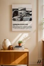 Honda Civic FD JDM Poster Duvar Tablosu, Oto Severlere Özel Hediye - Görsel 8