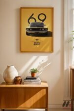 Ford Mustang Boss 302 Poster Duvar Tablosu, Oto Severlere Özel Hediye - Görsel 4
