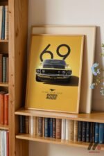Ford Mustang Boss 302 Poster Duvar Tablosu, Oto Severlere Özel Hediye - Görsel 5