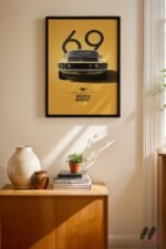 Ford Mustang Boss 302 Poster Duvar Tablosu, Oto Severlere Özel Hediye
