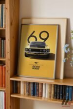 Ford Mustang Boss 302 Poster Duvar Tablosu, Oto Severlere Özel Hediye - Görsel 2