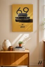 Ford Mustang Boss 302 Poster Duvar Tablosu, Oto Severlere Özel Hediye - Görsel 8