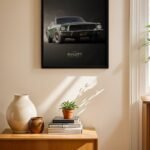 Ford Mustang Bullitt 1968 Poster Duvar Tablosu, Oto Severlere Özel Hediye