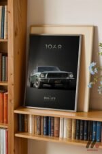 Ford Mustang Bullitt 1968 Poster Duvar Tablosu, Oto Severlere Özel Hediye - Görsel 2