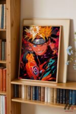 Naruto Ateş Efektli Anime Poster Duvar Tablosu, Anime Severlere Özel Hediye - Görsel 5