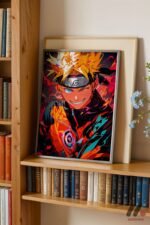 Naruto Ateş Efektli Anime Poster Duvar Tablosu, Anime Severlere Özel Hediye - Görsel 2