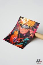 Naruto Ateş Efektli Anime Poster Duvar Tablosu, Anime Severlere Özel Hediye - Görsel 7