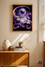 Dragon Ball Frieza Anime Poster Duvar Tablosu, Anime Severlere Özel Hediye - Görsel 4