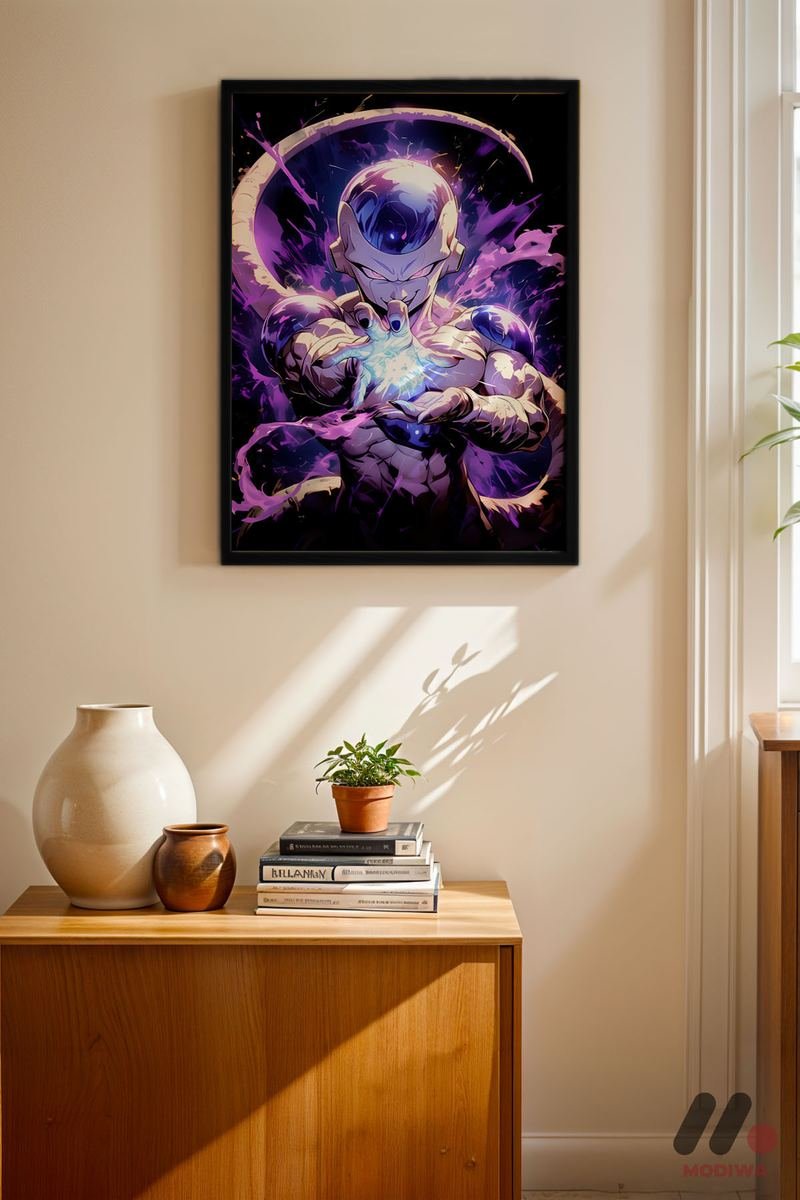 MDW-TBL-1059_AB4 Dragon Ball Frieza Anime Poster Duvar Tablosu, Anime Severlere Özel Hediye - Görsel 1