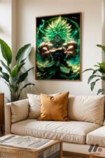 Dragon Ball Broly Anime Poster Duvar Tablosu, Anime Severlere Özel Hediye - Görsel 6
