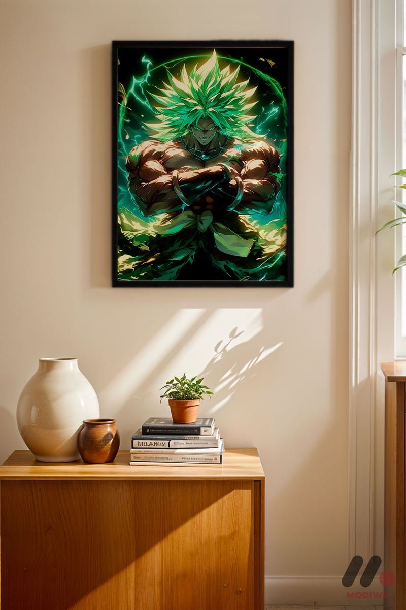 MDW-TBL-1060_AB4 Dragon Ball Broly Anime Poster Duvar Tablosu, Anime Severlere Özel Hediye - Görsel 1