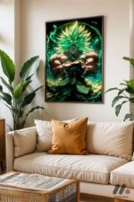 Dragon Ball Broly Anime Poster Duvar Tablosu, Anime Severlere Özel Hediye - Görsel 3