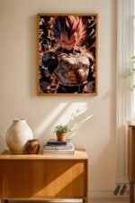 Dragon Ball Vegeta Anime Poster Duvar Tablosu, Anime Severlere Özel Hediye - Görsel 4