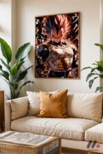Dragon Ball Vegeta Anime Poster Duvar Tablosu, Anime Severlere Özel Hediye - Görsel 6
