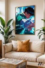 Naruto Rock Lee Anime Poster Duvar Tablosu, Anime Severlere Özel Hediye - Görsel 6