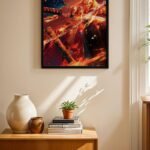 One Piece Zoro Kılıç Anime Poster Duvar Tablosu, Anime Severlere Özel Hediye