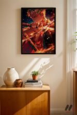 One Piece Zoro Kılıç Anime Poster Duvar Tablosu, Anime Severlere Özel Hediye