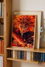 Demon Slayer Rengoku Anime Poster Duvar Tablosu, Anime Severlere Özel Hediye - Görsel 5