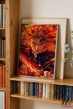 Demon Slayer Rengoku Anime Poster Duvar Tablosu, Anime Severlere Özel Hediye - Görsel 2