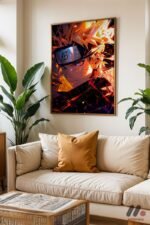 Naruto Ateş Çakra Anime Poster Duvar Tablosu, Anime Severlere Özel Hediye - Görsel 6
