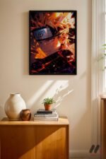 Naruto Ateş Çakra Anime Poster Duvar Tablosu, Anime Severlere Özel Hediye