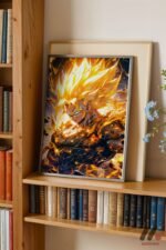 Dragon Ball Super Saiyan Poster Duvar Tablosu, Anime Severlere Özel Hediye - Görsel 2