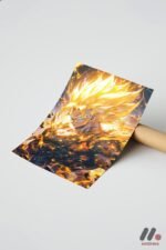 Dragon Ball Super Saiyan Poster Duvar Tablosu, Anime Severlere Özel Hediye - Görsel 7