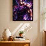 Dragon Ball Vegeta Mor Poster Duvar Tablosu, Anime Severlere Özel Hediye