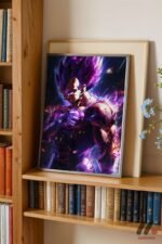 Dragon Ball Vegeta Mor Poster Duvar Tablosu, Anime Severlere Özel Hediye - Görsel 2