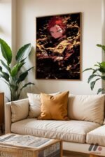 Naruto Gaara Anime Poster Duvar Tablosu, Anime Severlere Özel Hediye - Görsel 6