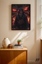 Naruto Itachi Akatsuki Poster Duvar Tablosu, Anime Severlere Özel Hediye