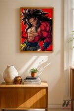 Dragon Ball Goku SSJ4 Poster Duvar Tablosu, Anime Severlere Özel Hediye - Görsel 4