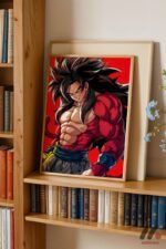 Dragon Ball Goku SSJ4 Poster Duvar Tablosu, Anime Severlere Özel Hediye - Görsel 5