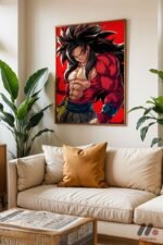 Dragon Ball Goku SSJ4 Poster Duvar Tablosu, Anime Severlere Özel Hediye - Görsel 6