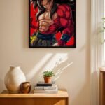 Dragon Ball Goku SSJ4 Poster Duvar Tablosu, Anime Severlere Özel Hediye