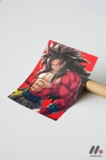 Dragon Ball Goku SSJ4 Poster Duvar Tablosu, Anime Severlere Özel Hediye - Görsel 7