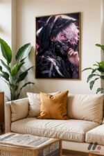 Tokyo Ghoul Kaneki Anime Poster Duvar Tablosu, Anime Severlere Özel Hediye - Görsel 6