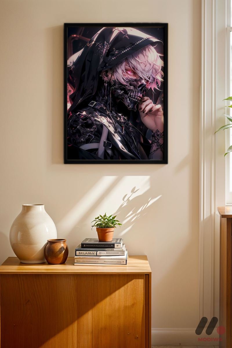 MDW-TBL-1078_AB4 Tokyo Ghoul Kaneki Anime Poster Duvar Tablosu, Anime Severlere Özel Hediye - Görsel 1