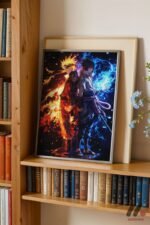 Naruto ve Sasuke İkili Poster Duvar Tablosu, Anime Severlere Özel Hediye - Görsel 2