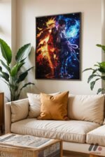 Naruto ve Sasuke İkili Poster Duvar Tablosu, Anime Severlere Özel Hediye - Görsel 3