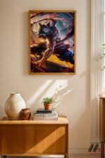 Demon Slayer Savaş Sahnesi Poster Duvar Tablosu, Anime Severlere Özel Hediye - Görsel 4