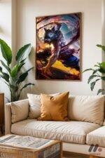 Demon Slayer Savaş Sahnesi Poster Duvar Tablosu, Anime Severlere Özel Hediye - Görsel 6