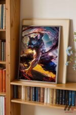 Demon Slayer Savaş Sahnesi Poster Duvar Tablosu, Anime Severlere Özel Hediye - Görsel 2