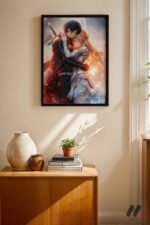 Naruto Romantik Sahne Poster Duvar Tablosu, Anime Severlere Özel Hediye