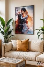 Naruto Romantik Sahne Poster Duvar Tablosu, Anime Severlere Özel Hediye - Görsel 3