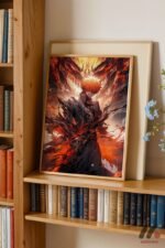Jujutsu Kaisen Ateş Efektli Poster Duvar Tablosu, Anime Severlere Özel Hediye - Görsel 5