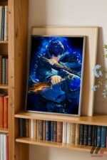 Demon Slayer Mavi Kılıç Poster Duvar Tablosu, Anime Severlere Özel Hediye - Görsel 2