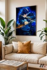 Demon Slayer Mavi Kılıç Poster Duvar Tablosu, Anime Severlere Özel Hediye - Görsel 3