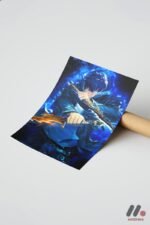 Demon Slayer Mavi Kılıç Poster Duvar Tablosu, Anime Severlere Özel Hediye - Görsel 7