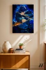 Demon Slayer Mavi Kılıç Poster Duvar Tablosu, Anime Severlere Özel Hediye - Görsel 8